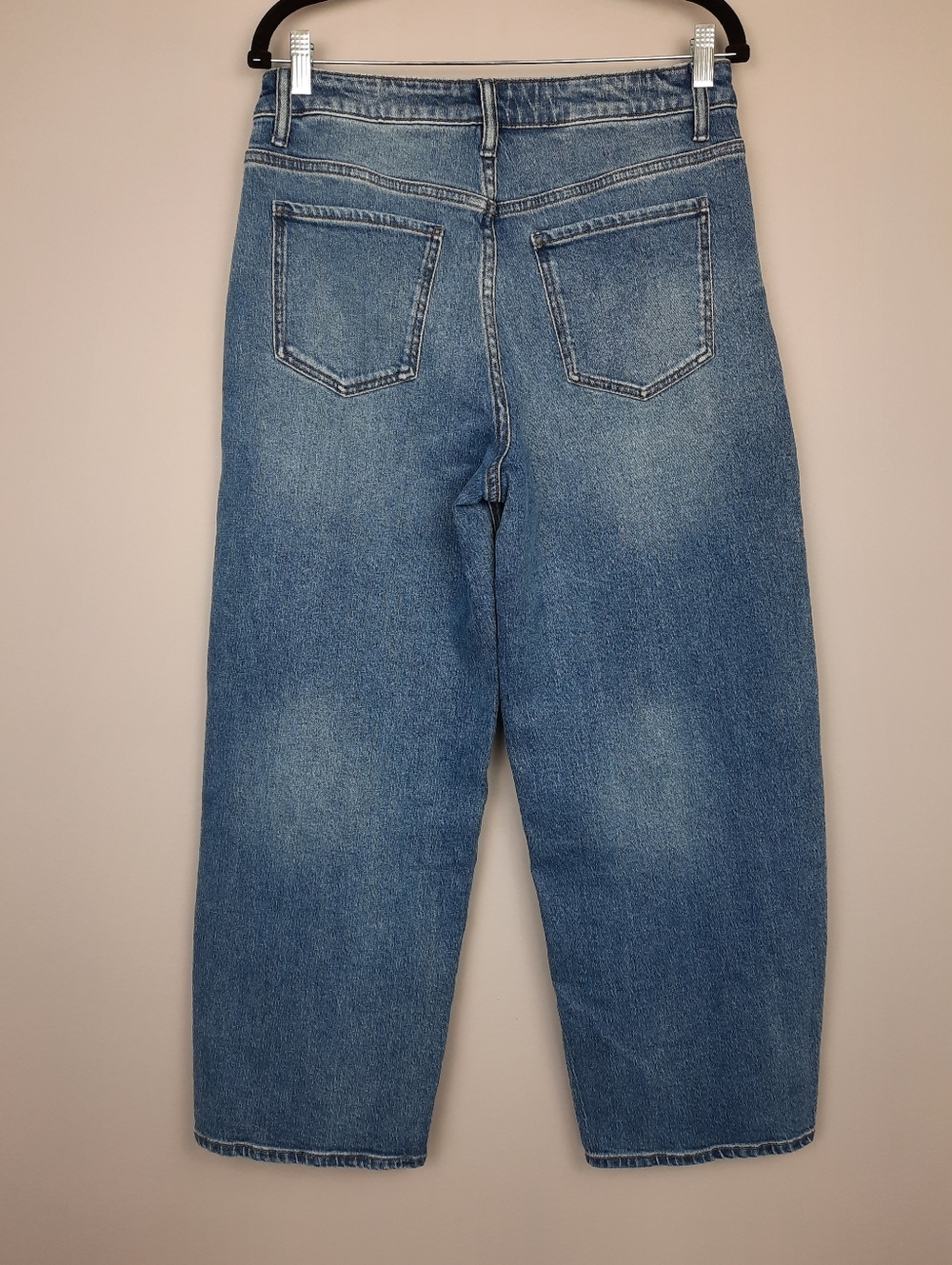 Quince Bella High Rise Stretch Barrel Jeans in Atlantic Blue size 30 - Picture 4 of 15
